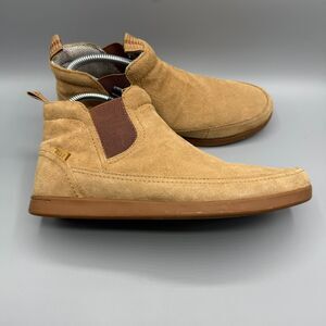 Reef Swami SuedeLeather Chelsea Tan Boots Cork Footbed Men’s Size 10